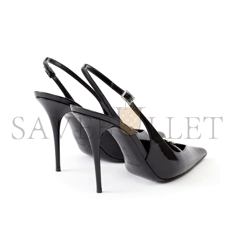 Y*L patent leather slingback pumps